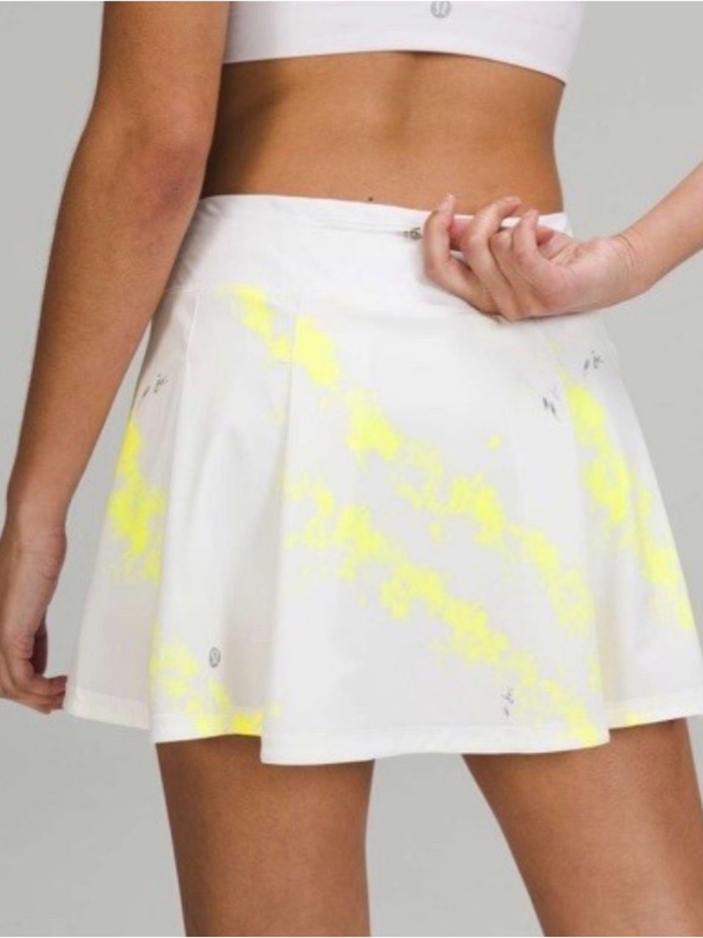 Lululemon Pace Rival Mid-Rise Skirt, Electric Lemon, Size 12